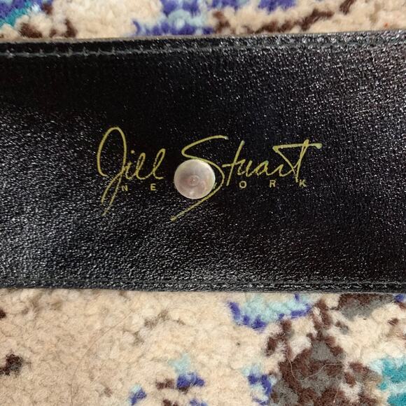 Jill Stuart Gold Medallion Studded Wide Statement Belt Brown - Picture 8 of 14